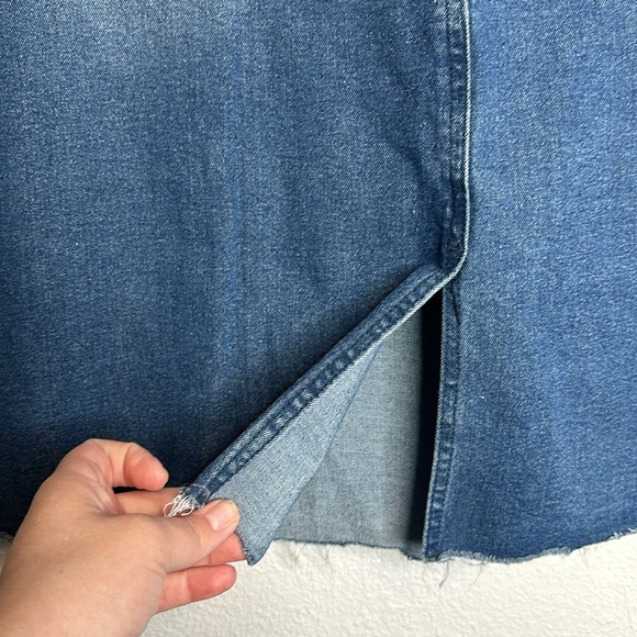 ALLEGRA K Denim Midi Stretch Skirt Size Large NWT - Picture 6 of 8
